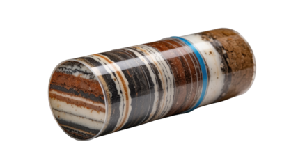 Sand layers in a clear tube