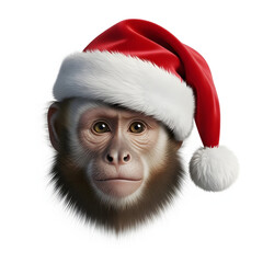 santa claus isolated on black