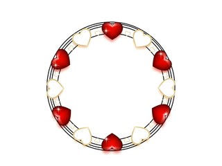 christmas wreath on a white background