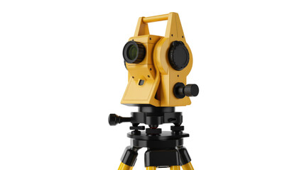 Yellow Theodolite on black