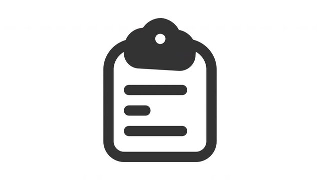Animated clipboard icon
