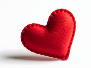 red heart isolated on white background
