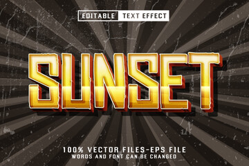 Sunset Editable Text Effect
