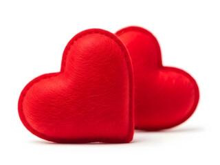 red heart isolated on white background