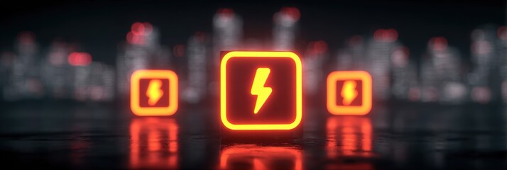 Fototapeta premium A cyber skyline bracing for phishing waves as alert beams counter scam traps while fraud bursts echo a warning above spam