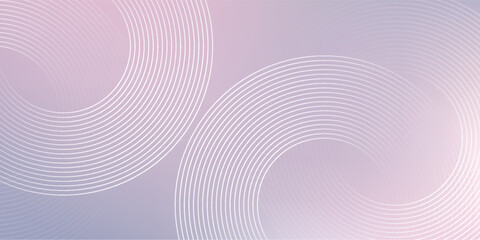 Naklejka premium Abstract blue purple modern background with glowing line circle elements. Futuristic technology concept. Vector ilustration