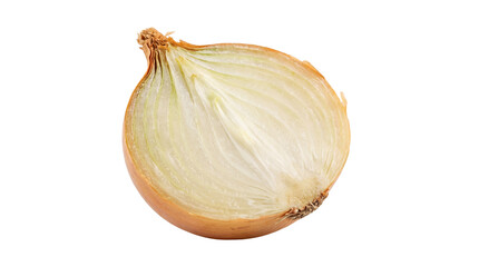 Fresh Cut Brown Onion Half Product Shot isolated PNG with Transparent Background