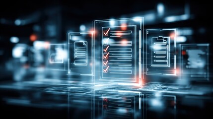 A refined planning dashboard where a checklist structures a project each task supports business priorities with inspecting steps improving compliance and productivity
