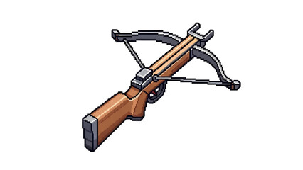 Pixel Art Crossbow Weapon Game Icon Transparent PNG