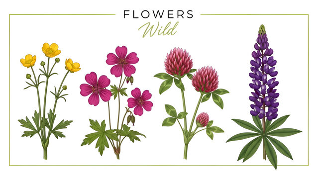 A collection of wildflowers - Powered by Adobe