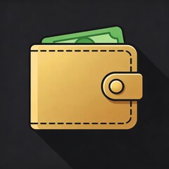 Finance Icon wallet Flat Fintech UI Illustration