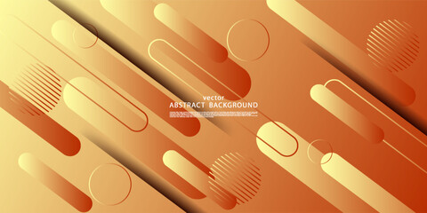 Premium orange diagonal lines abstract background with dynamic shadows. Vector illustration. Eps10