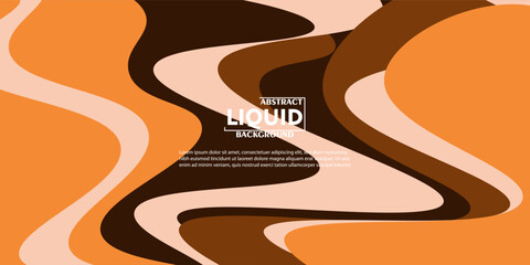 Abstract orange wave liquid banner background. Simple geometric pattern concept. Vector eps10