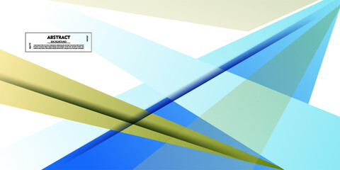 Bright abstract banner background with overlapping blue arrows forming a concept. Simple triangular paper cutouts on a white background design. Vector eps10