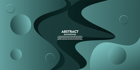 Abstract green gradient fluid background. Simple fluid pattern with geometric shape concept. EPS10 vector.