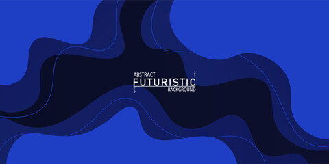 Abstract wave background design concept with blue element pattern. Trendy fluid banner background. Vector eps10.