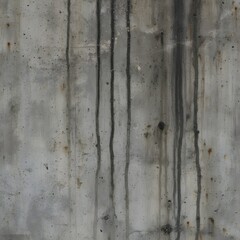 Concrete wall with water stains and dark marks in an industrial area during daylight