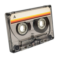Naklejka premium Recording music memories vintage cassette tape nostalgia isolated on transparent background
