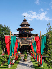 Christmas house decoration display in thailand