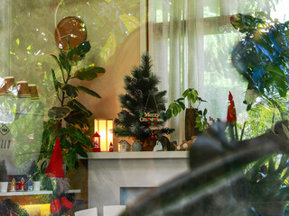 Christmas house decoration display in thailand