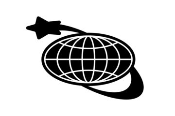 Minimal Y2K Globe Star Logo for Urban Streetwear Branding