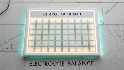 Health Charge Board with Light Indicators for Tracking Electrolyte Balance, Wellness Management, and Personal Health Goals