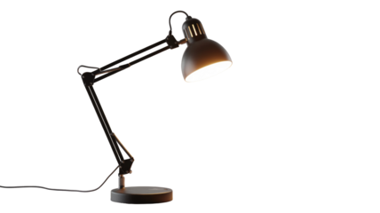 Modern Black Desk Lamp Isolated