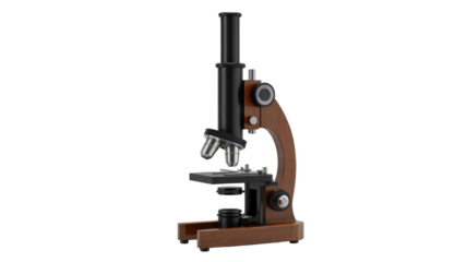 Microscope on transparent background