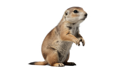 Prairie Dog Standing Isolated