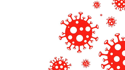 Illustration of red viruses