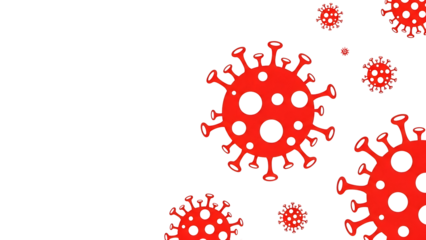 Illustration of red viruses
