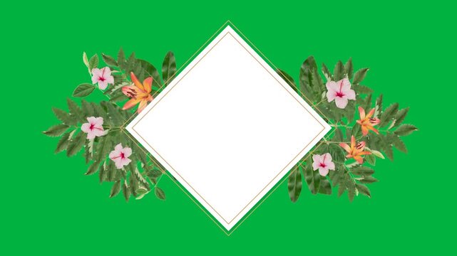 Floral Frame with copy space