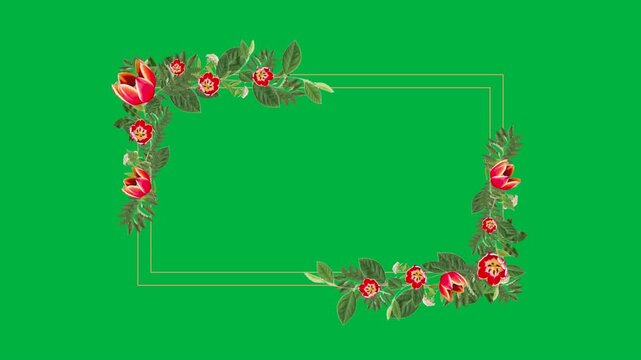 Floral Frame with copy space