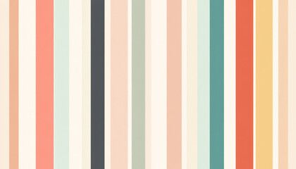 Soft pastel vertical stripe pattern with alternating warm and cool tones creating calm and balanced design suitable for backgrounds and textiles