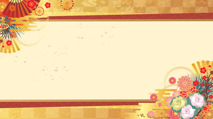 正月和風背景