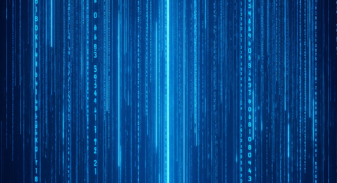 Digital Matrix: Immerse yourself in the world of high-tech data streams, the essence of interconnectedness and technology. - Powered by Adobe