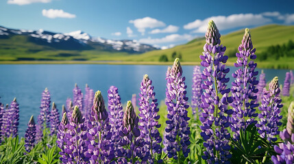 A beautiful floral scene featuring colorful and delicate flowers in a natural setting