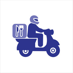 food delivery icons. simple colored vector illustration