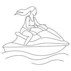 A girl laughing.  Vector illustration.