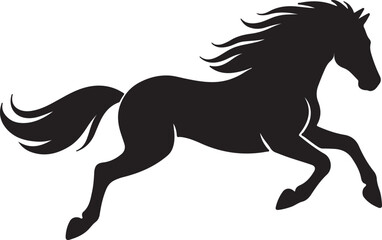 black horse silhouette 