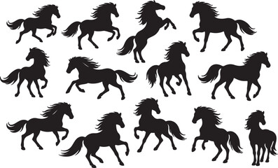 black horse silhouette 