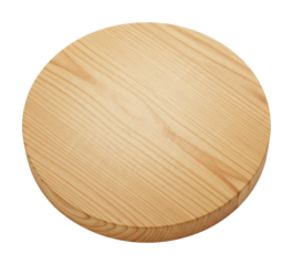 Wooden serving board kitchen product minimalist style isolated on transparent background