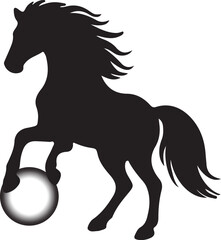 black horse silhouette 