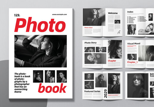 Modern Minimal Photography Photo Book Layout Template
