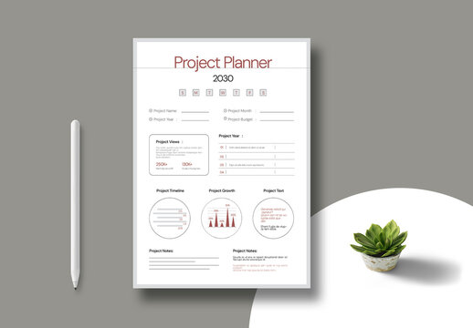Project Planner Template Layout Design
