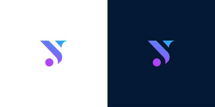 Modern Abstract Letter Y Logo Design Featuring Dynamic Gradient Colors, Embodying Innovation, Connectivity, and a Sleek Professional Branding Identity