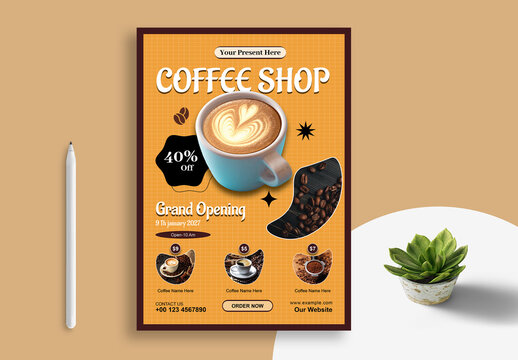 Coffee Shop Flyer Design Layout
