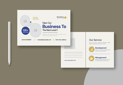 Business Postcard Template Layout