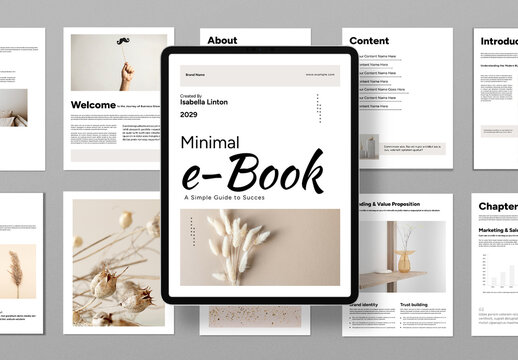Minimal E Book Template Layout Design