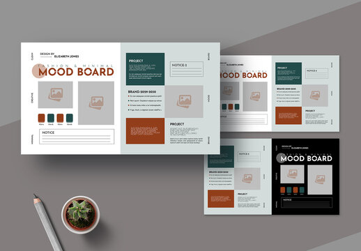 Minimalist Mood Board Template Layout